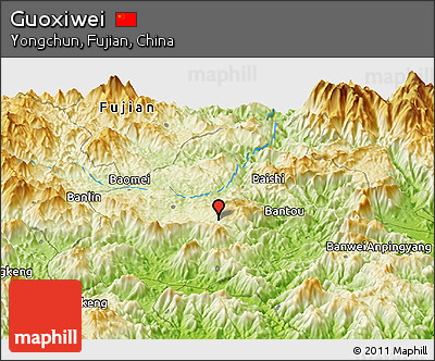 Physical Panoramic Map of Guoxiwei