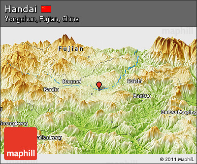 Physical Panoramic Map of Handai