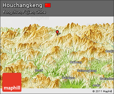Physical Panoramic Map of Houchangkeng