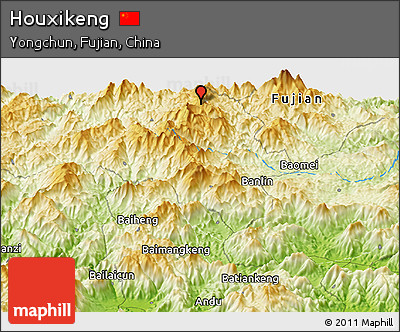 Physical Panoramic Map of Houxikeng