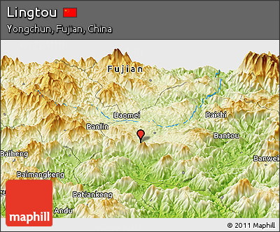 Physical Panoramic Map of Lingtou