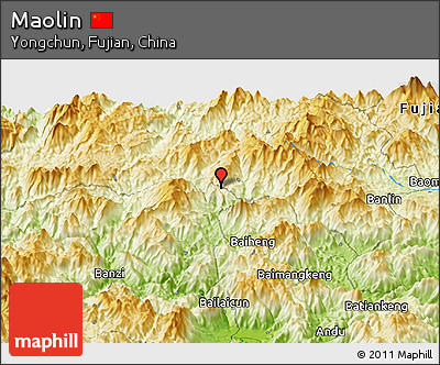 Physical Panoramic Map of Maolin