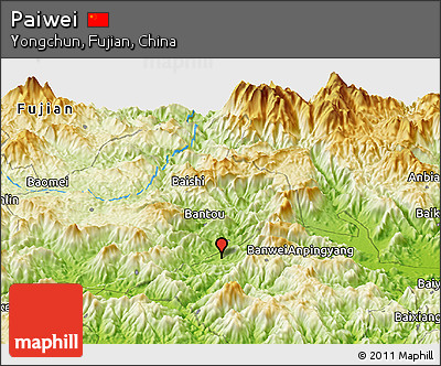 Physical Panoramic Map of Paiwei
