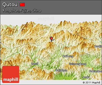 Physical Panoramic Map of Qutou