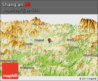 Physical Panoramic Map of Shang'an