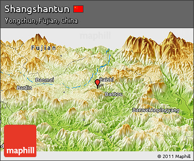 Physical Panoramic Map of Shangshantun