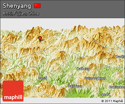 Physical Panoramic Map of Shenyang