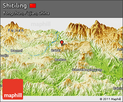 Physical Panoramic Map of Shitiling