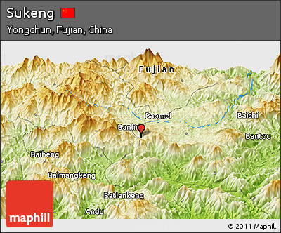 Physical Panoramic Map of Sukeng