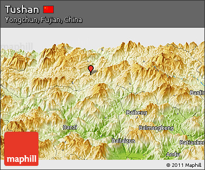 Physical Panoramic Map of Tushan