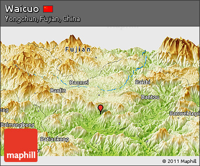 Physical Panoramic Map of Waicuo
