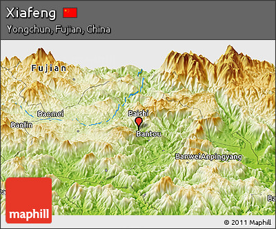 Physical Panoramic Map of Xiafeng