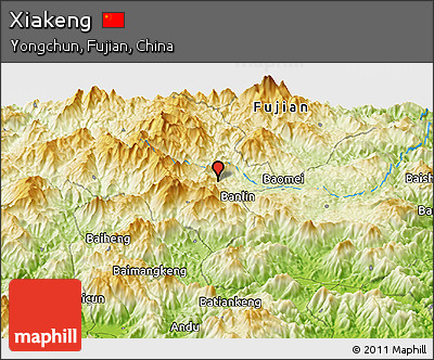 Physical Panoramic Map of Xiakeng