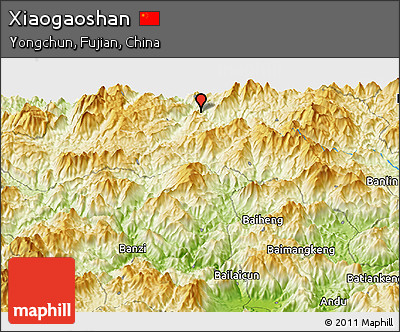 Physical Panoramic Map of Xiaogaoshan