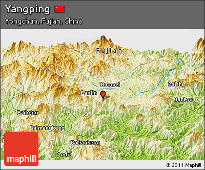 Physical Panoramic Map of Yangping