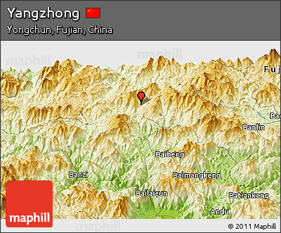 Physical Panoramic Map of Yangzhong