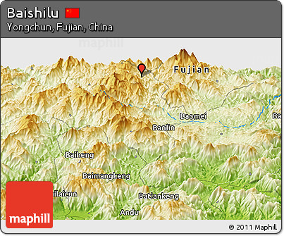 Physical Panoramic Map of Baishilu