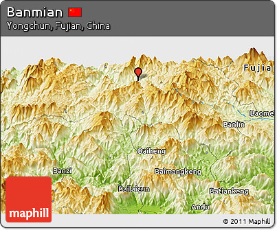 Physical Panoramic Map of Banmian