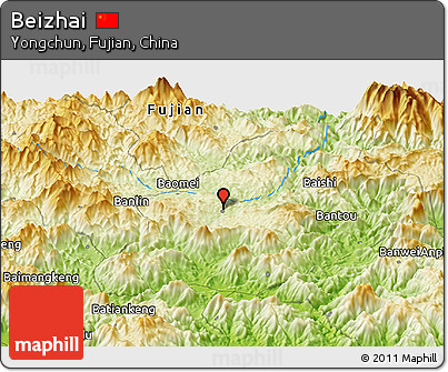 Physical Panoramic Map of Beizhai