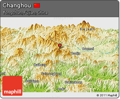 Physical Panoramic Map of Changhou