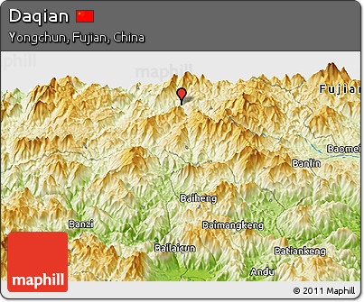 Physical Panoramic Map of Daqian