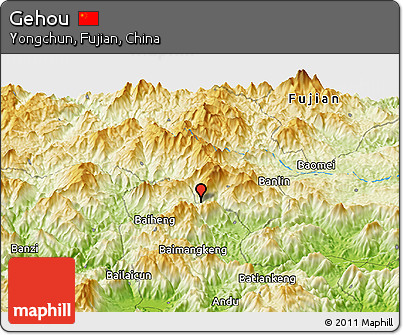 Physical Panoramic Map of Gehou