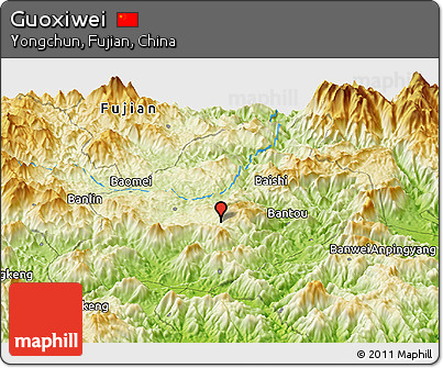 Physical Panoramic Map of Guoxiwei