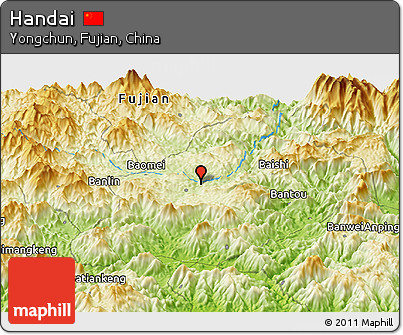 Physical Panoramic Map of Handai