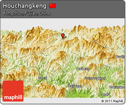 Physical Panoramic Map of Houchangkeng