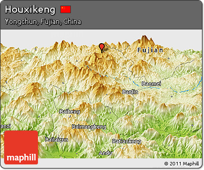 Physical Panoramic Map of Houxikeng