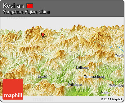 Physical Panoramic Map of Keshan
