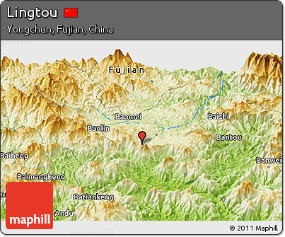 Physical Panoramic Map of Lingtou