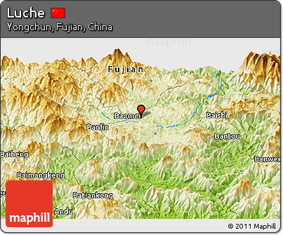 Physical Panoramic Map of Luche