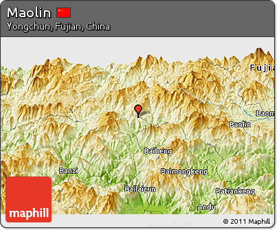 Physical Panoramic Map of Maolin