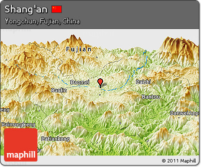 Physical Panoramic Map of Shang'an
