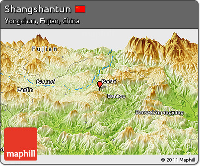 Physical Panoramic Map of Shangshantun
