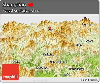 Physical Panoramic Map of Shangtian
