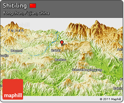 Physical Panoramic Map of Shitiling