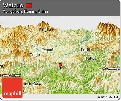 Physical Panoramic Map of Waicuo