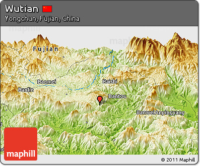 Physical Panoramic Map of Wutian