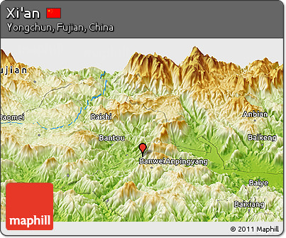 Physical Panoramic Map of Xi'an
