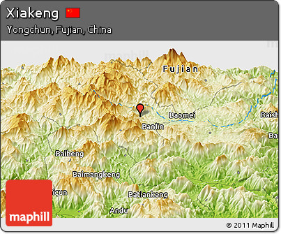 Physical Panoramic Map of Xiakeng