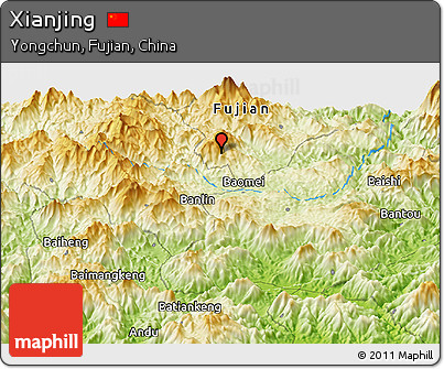 Physical Panoramic Map of Xianjing