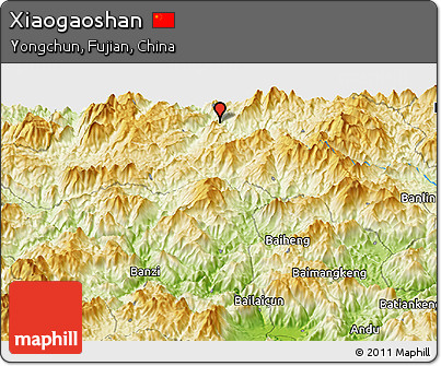 Physical Panoramic Map of Xiaogaoshan