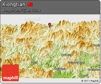 Physical Panoramic Map of Xiongtian