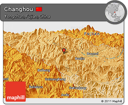 Political Panoramic Map of Changhou