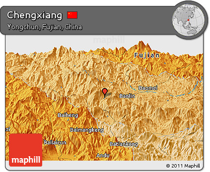 Political Panoramic Map of Chengxiang