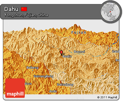 Political Panoramic Map of Dahu