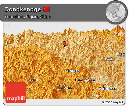 Political Panoramic Map of Dongkengge