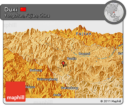 Political Panoramic Map of Duxi